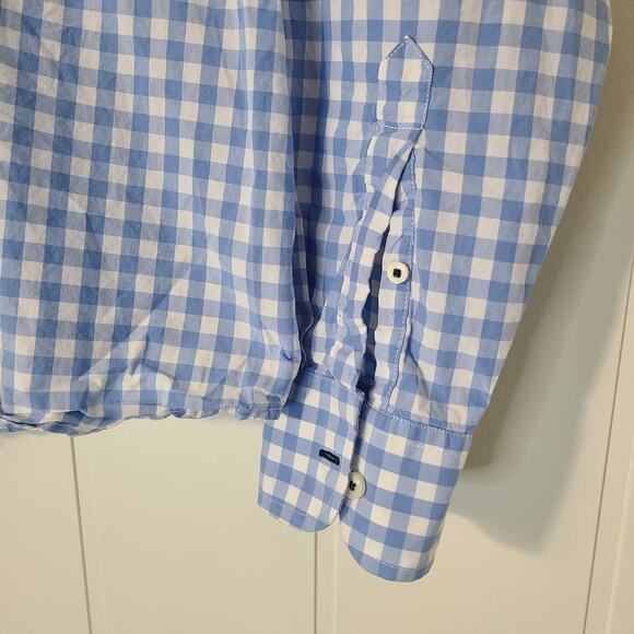UNTUCKit Blue Plaid Gingham Shirt Long Sleeve Cotton Casual Size M - Picture 4 of 7